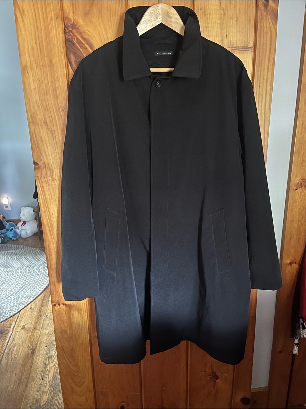 Alfani Men's Black Classic Trench Coat